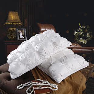 正品羽绒枕头95%白鹅绒单成人保健枕 五星级酒店枕芯一对包邮