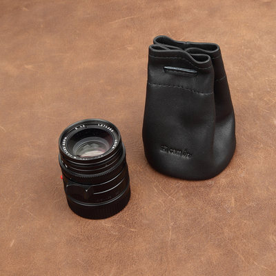 cam-in 胎牛皮相机镜头保护袋 7.5cmx11cm 超小号款微单 CA017
