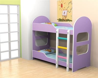 幼儿园双人床单人床午睡床上下铺双层床高低床儿童小床木质专用床