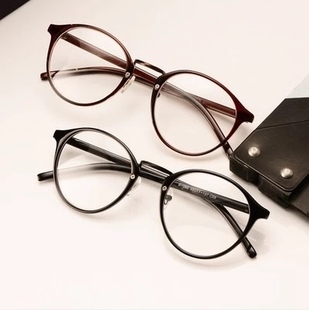林小宅同款欧美复古近视板材平光镜眼镜框男女大黑圆框文艺范眼镜