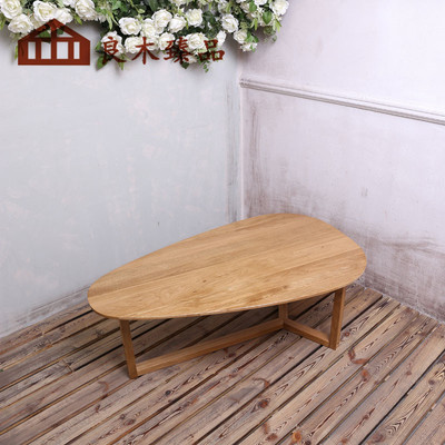 纯实木欧式白橡木芒果桌茶几边几小桌客厅简约时尚
