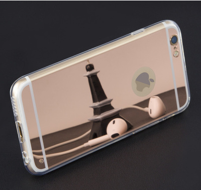 新款iphone6镜面手机壳苹果6s保护套软壳4.7寸镜子ip6s硅胶套潮女