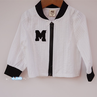 小肥澄男童棒球服2016春新款儿童拉链字母夹克衫外套宝宝韩版外套