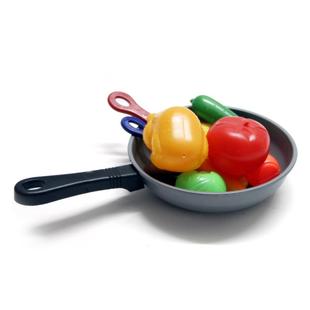 料平底锅食物餐具玩具组合 幼儿园过家家厨房玩具 2款包邮 儿童塑