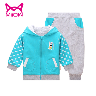 猫人2016新款男童女童童装休闲宝宝卫衣儿童运动套装小孩婴儿衣服