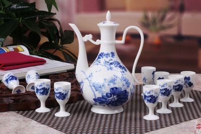 景德镇陶瓷中式高档青花酒具传统倒酒壶酒杯白酒酒具套装和为贵