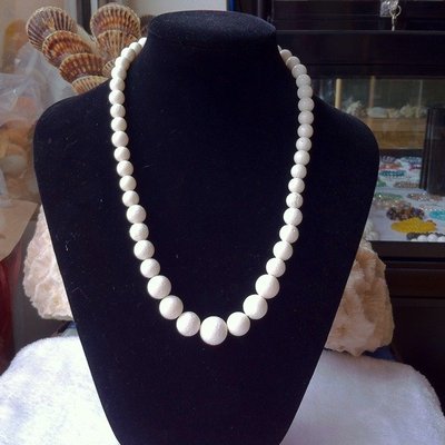 一个包邮天然白珊瑚项链贝壳海螺白色项链家居韩版时尚饰品
