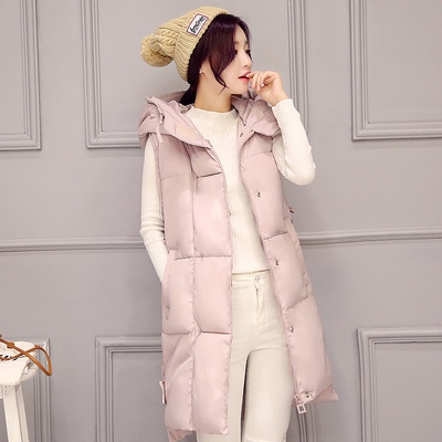 2016冬季新款韩版女装羽绒棉服加厚显瘦中长款棉服时尚马甲外套女