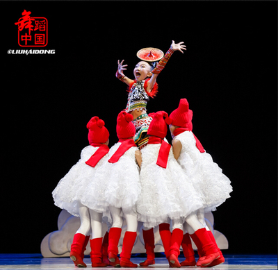 第八届小荷风采雪人雪娃娃舞蹈幼儿少儿女童舞蹈表演服装公主裙