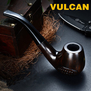 实木Vulcan伏尔肯进黑檀原料木过滤烟斗烟丝专用手工制作