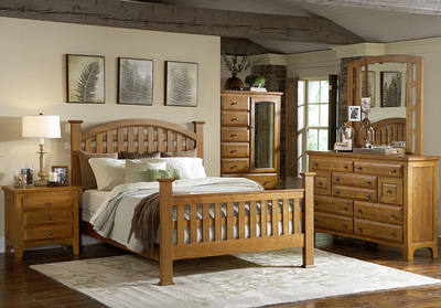 英堡来水曲柳实木床 美式大自然实木床1.5米1.8米双人床大床