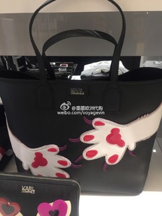 【墨墨欧洲代购】Karl Lagerfeld 15秋冬新款猫爪子购物袋