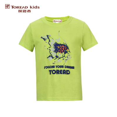 2016夏季新款探路者TOREAD正品男童印花圆领短袖T恤-TTWJ35116-D