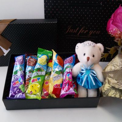 包邮11颗阿尔卑斯棒棒糖果礼盒装零食送朋友生日情人节创意礼物