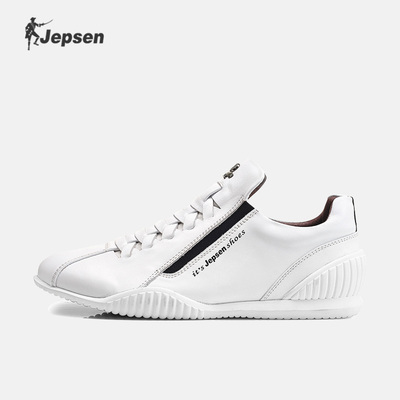 吉普森男鞋冬季韩版潮鞋真皮懒人鞋子学生运动休闲鞋加绒白色板鞋
