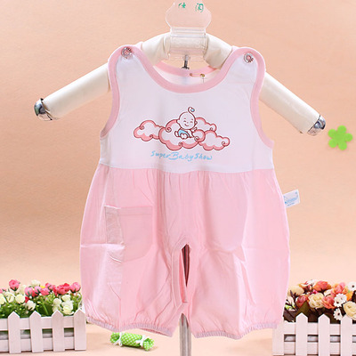 婴儿连体衣服纯棉夏装 男女宝宝哈衣短袖爬服新生儿衣服0-1岁夏季