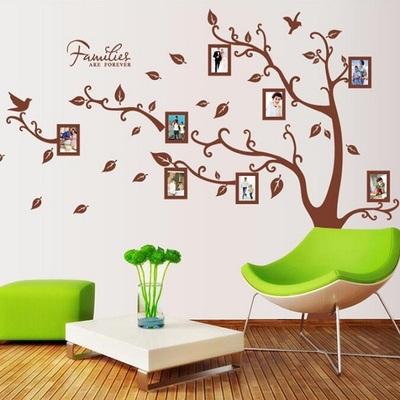 复古相片树温馨浪漫卧室床头客厅装饰照片墙贴纸墙壁贴画墙上贴画