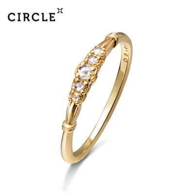 Circle珠宝钻石戒指女18k黄金豪华群镶钻石首饰正品钻戒女