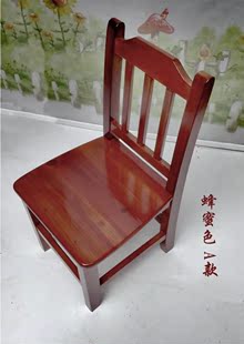 现代中式实木椅子特价书桌雕花靠背椅家用儿童餐椅组装定做家具