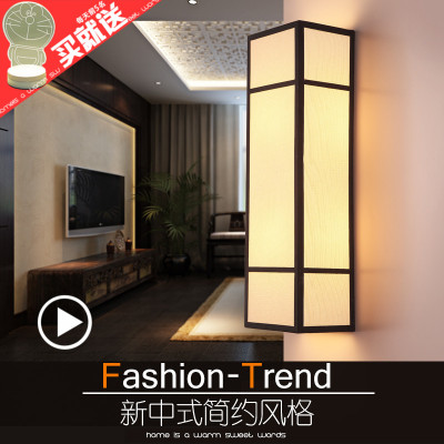 新中式壁灯具现代简约卧室床头灯古典铁艺酒店楼梯创意挂墙壁灯