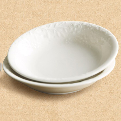 顺祥陶瓷白色碟子 调味碟创意小吃碟子小菜碟子陶瓷调味餐碟子