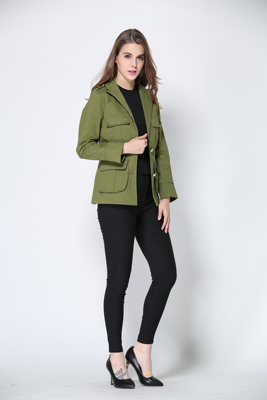 2016年底促销我们相爱吧林心如同款军绿色短款明星同款工装短外套
