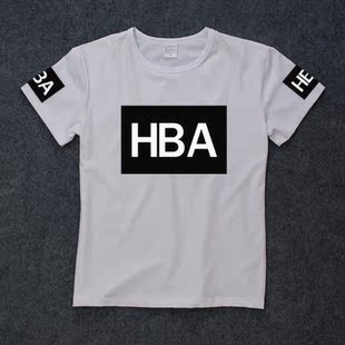 防弹少年团同款衣服 hood by air HBA夏装新款短袖T恤潮牌 包邮
