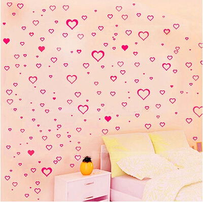 爱心形墙贴卧室温馨浪漫卧室床头贴纸婚房布置创意装饰品墙纸贴画
