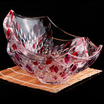 弗莱文茨欧式果盘创意时尚无铅玻璃水果盘干果盘 家居茶几果盘碗