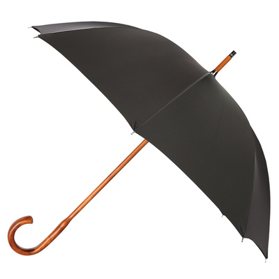 MissRain雨伞直杆伞铁棒木时尚实木弯手柄伞复古英伦风男女长柄伞