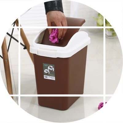 大号创意卡通垃圾桶欧式家用卧室客厅卫生间垃圾桶摇盖垃圾筒
