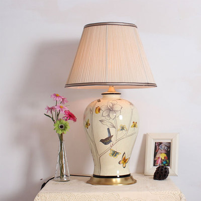 高档复古客厅装饰大号别墅台灯 卧室床头个性温馨古典陶瓷台灯