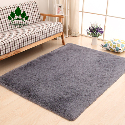 现代加厚丝毛纯色可水洗地毯客厅卧室茶沙发几床边毯满铺可定制
