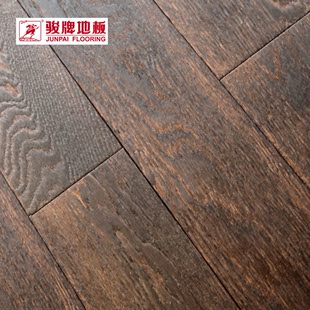 骏牌实木复合多层 橡木碳化地板 地暖地热专用地板15mm