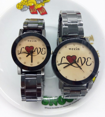 时尚新款非主流钢带男女情侣手表 腕表 石英礼品表 低价销售watch