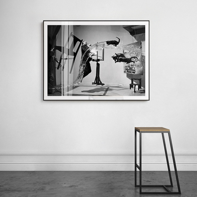 萨尔瓦多达利超现实主义创意客厅装饰画现代loft黑白简约玄关挂画