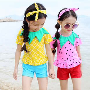 2016年汐琪儿童泳衣 可爱水果造型儿童泳衣 儿童分体泳衣