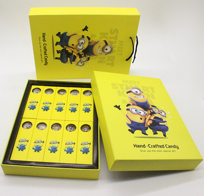 美国创意手工星空球棒棒糖卡通小黄人男女友情人节生日礼物礼盒装