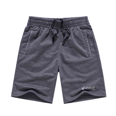 夏季男士针织短裤大码纯棉纯色五分裤宽松休闲裤抽绳细带沙滩裤