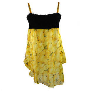 2014年新款  网纱圆领 上衣女 修身雪纺 连衣裙 玫瑰花绿色黄色