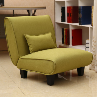 日式现代迷你小户型飘窗布艺沙发椅 可折叠单人小沙发 一件代发