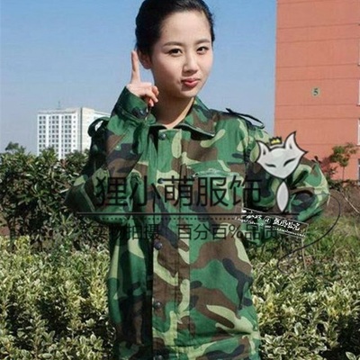 军迷迷彩服套装 夏季男女学生作训服套装军绿97陆军军训迷彩批发