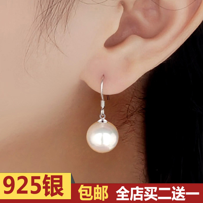 925银饰品女 日韩国时尚气质耳环长款珍珠耳坠复古耳饰礼物