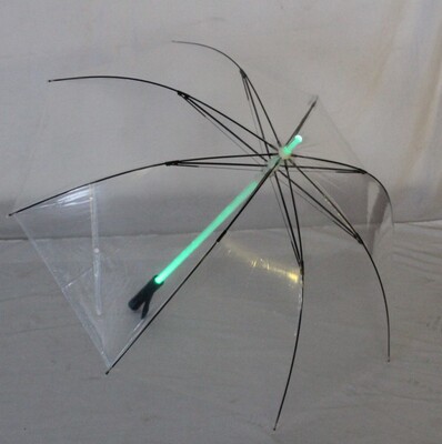 LED中棒发光透明伞/雨伞/长柄伞/创意伞/长柄伞/ 创意/手电伞