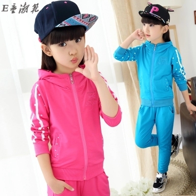 大童装女童春装套装2016新款韩版儿童春款两件套小孩衣服女装服装