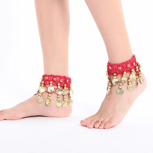 舞蹈表演脚带 印度肚皮舞雪纺脚链饰品 每只特价