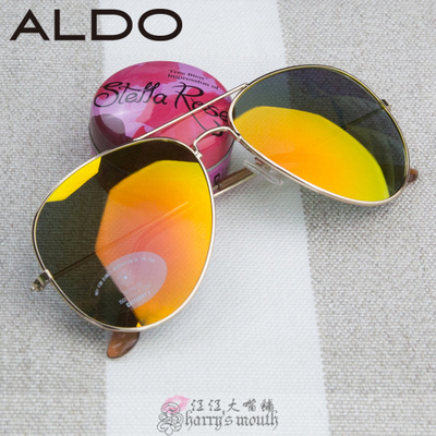 美国采购ALDO彩色飞行员墨镜防紫外线太阳镜女正品现货送镜盒镜布