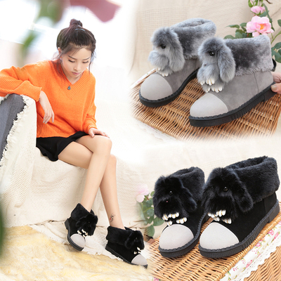 2016冬季新款韩版靴子女平跟圆头皮带扣短筒马丁靴学生百搭靴女潮