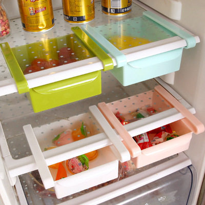 冰箱保鲜隔板层分类收纳架 厨房茶几餐桌抽屉式置物盒食品储物盒