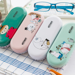 moomin姆明眼镜盒韩国小清新创意可爱学生近视眼镜盒男女卡通简约